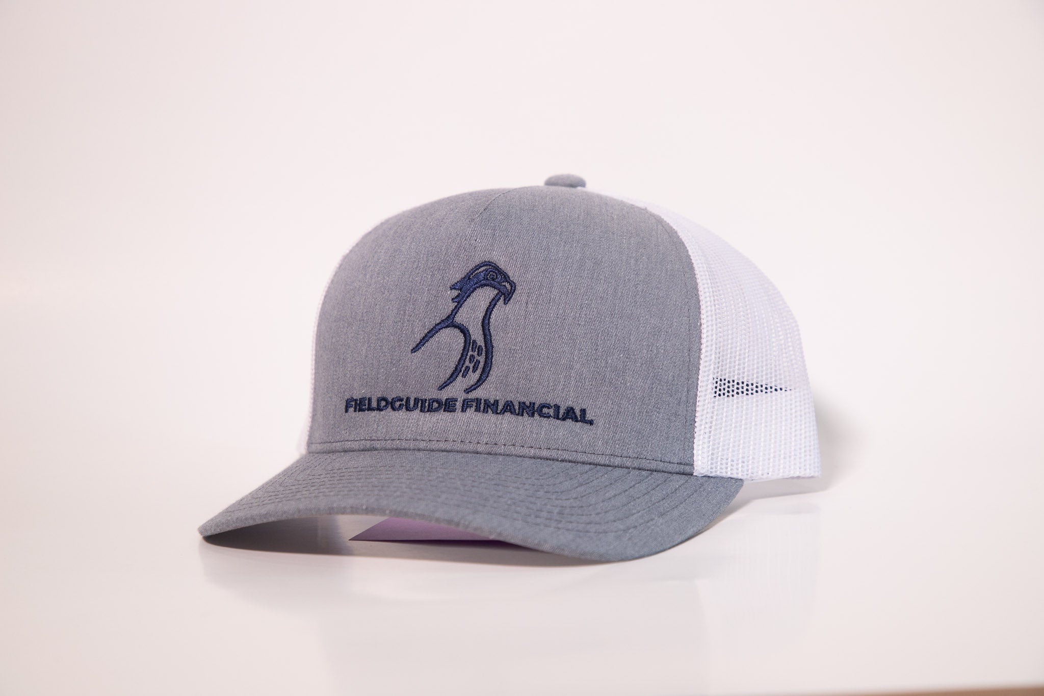 Structured Gray and Navy meshback